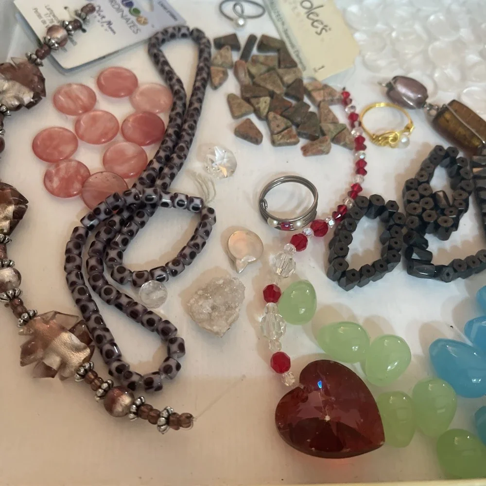 Lot of Loose Glass Beads Multicolor Round